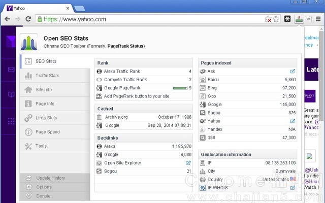Open SEO Stats(Formerly PageRank Status) v11.0.1.0