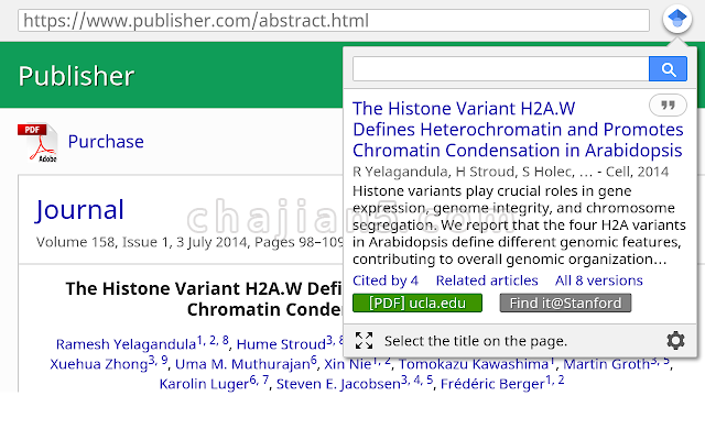Google学术搜索按钮Chrome插件