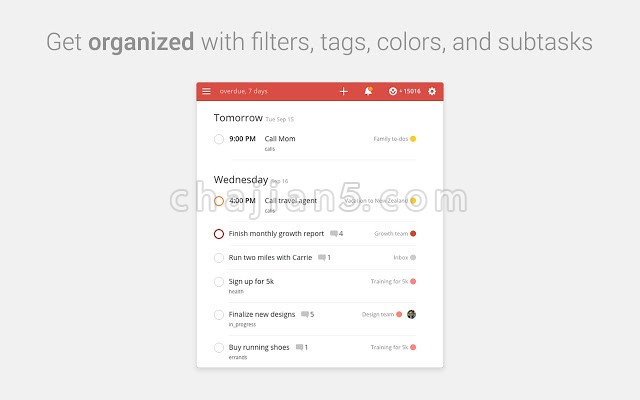 待办事项列表及任务管理器Chrome插件：Todoist