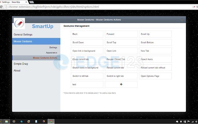 Edge浏览器鼠标手势拖拽插件smartup