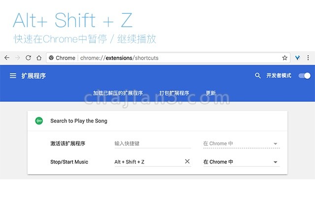 歌曲搜索试听 & 在线广播Chrome浏览器插件Search to Play the Song