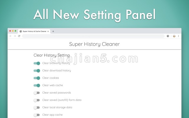 清除浏览器历史记录缓存和Cookie的Chrome插件Super History & Cache Cleaner