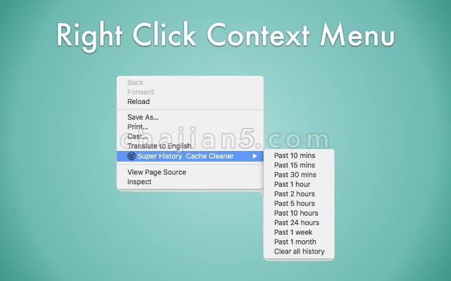 清除浏览器历史记录缓存和Cookie的Chrome插件Super History & Cache Cleaner