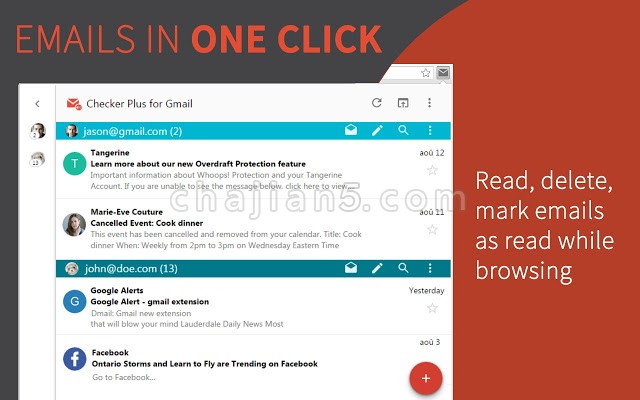Checker Plus for Gmail™查看、删除Gmail邮件（支持多账户）