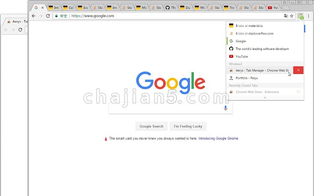 Aerys Chrome网页窗口标签管理器插件