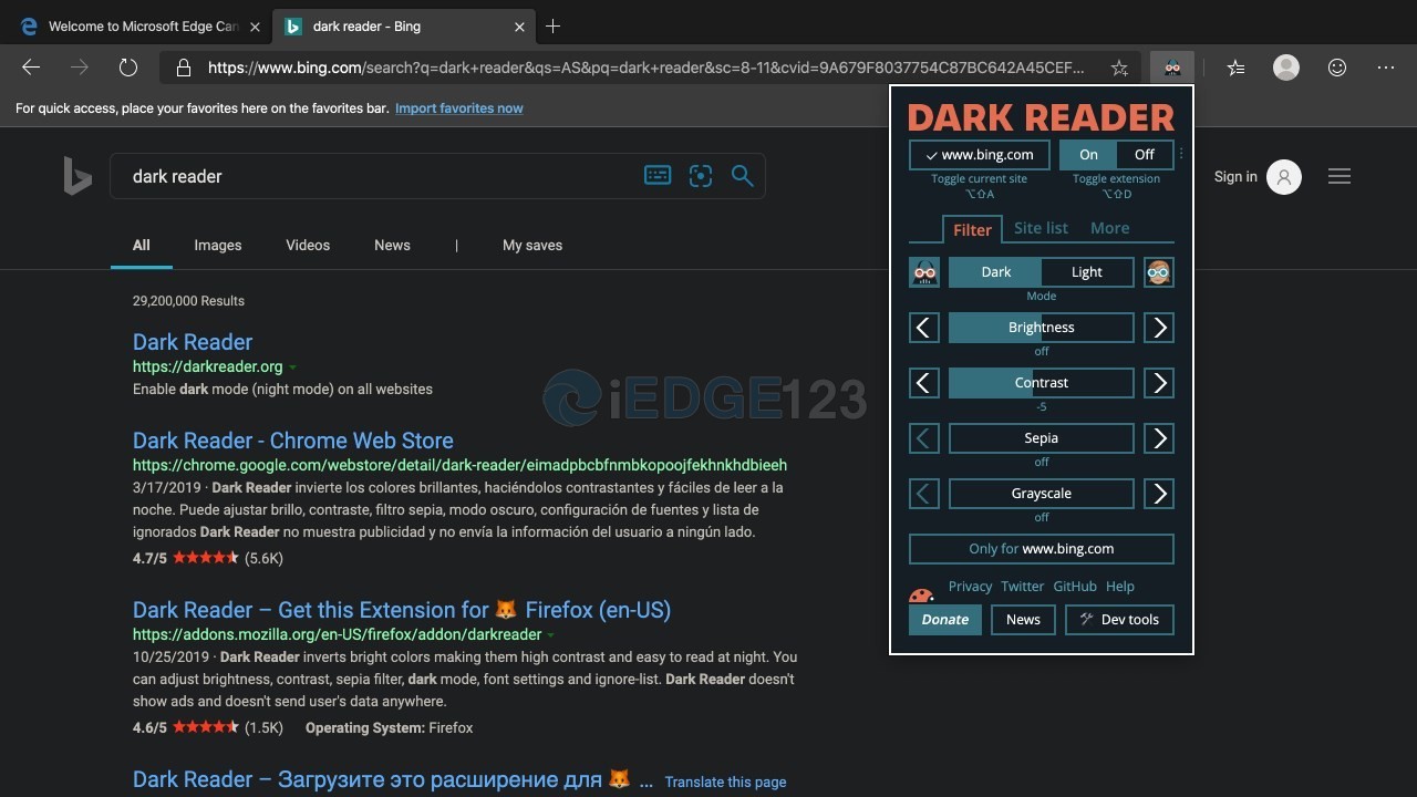 Dark Reader 一个护眼浏览阅读的chrome扩展插件