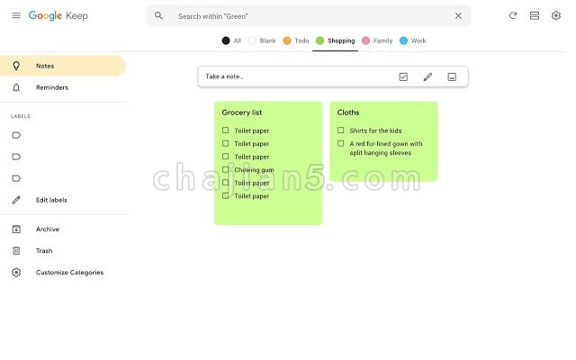 Category Tabs for Google Keep™ v19.0.2.0（给谷歌Keep笔记添加颜色标记）