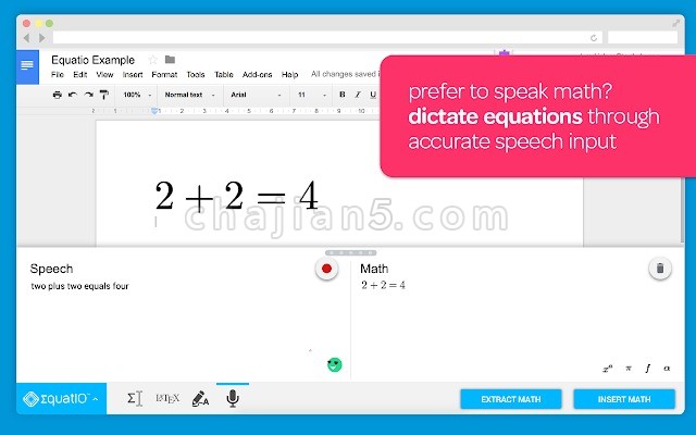 Equatio - Math made digital v45.0.0.0（方便在Chrome上输入数学公式）