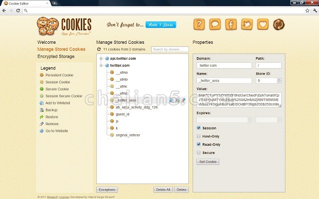 Cookie Editor v2.1.0.0（Cookie 编辑工具）