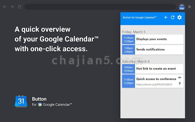 Button for Google Calendar™