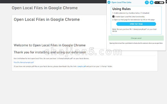 Open Local Files in Google Chrome™