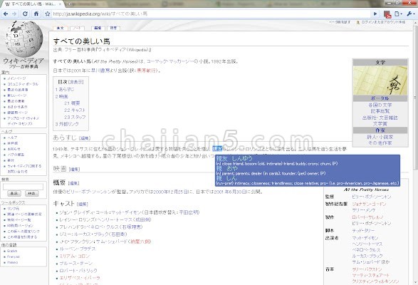 Rikaikun 鼠标悬停显示日文翻译的插件