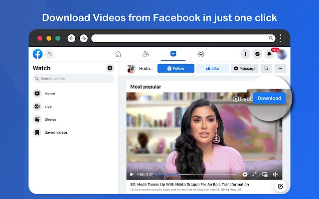 Video Downloader For Facebook 下载脸书上的视频