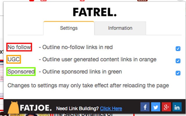 Fatrel Seo工具 高亮网页上的nofollow链接