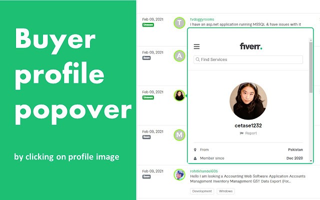 Fiverr + 外最有名的一个兼职第三方服务平台辅助插件