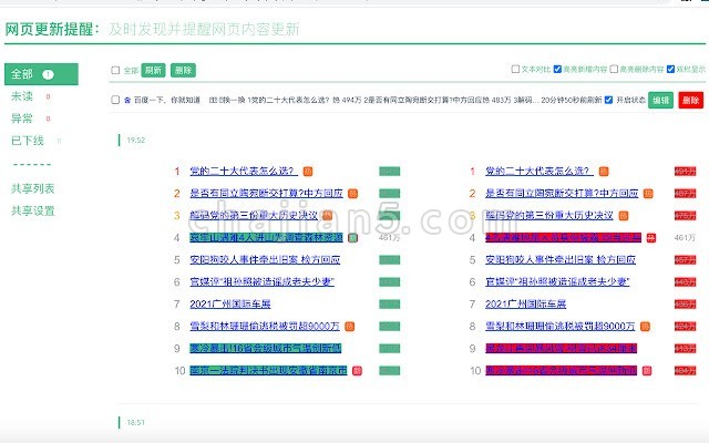 网页更新提醒 监控网页/rss/api内容更新并立即通知