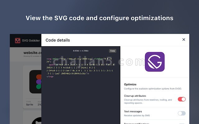 SVG Gobbler 从网页下载、优化和导出SVG内容