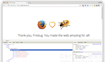前端开发辅助工具 Firebug Lite for Google Chrome