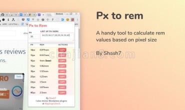PxtoRem-前端开发Rem和px的换算工具插件