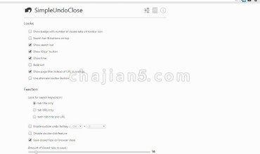 SimpleUndoClose 撤销关闭的标签页面