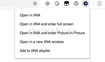 Open In IINA 在IINA播放器中打开视频（支持VP9编码）