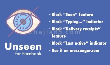 Unseen for Facebook Messenger阻止Facebook Messenger中的“看到”功能