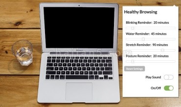Healthy Browsing 提醒你喝水 眨眼 伸展身体的插件