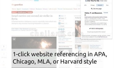 Cite This For Me: Web Citer 自动创建网站引用