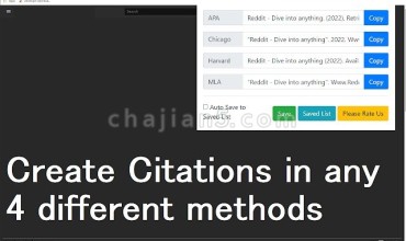 Citation Manager for Google Chrome™谷歌浏览器的引文管理器
