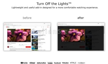 关灯看视频的Chome插件Turn Off The Lights