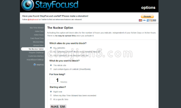 StayFocusd-保持专注,可设置浏览网页时间