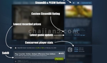 STEAM游戏平台数据库插件Steam Database