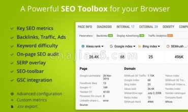 SEOquake 一款功能强大的SEO工具箱插件