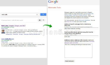Google Webspam Report (by Google) 向谷歌举报搜索结果中的垃圾信息