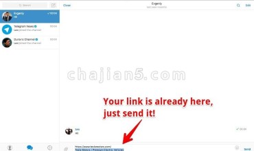 Share via Telegram 通过Telegram 一键分享当前网页