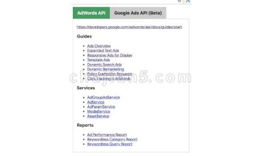 AdWords & Google Ads API Web Navi(Google 官方)