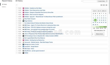 Recent History 最近访问历史、关闭网页、常访问的页面及书签