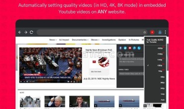 观看YouTube自动4K /8K/ HD