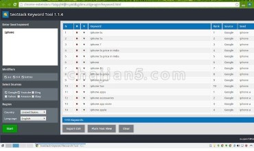 SeoStack Keyword Tool 找长尾关键词