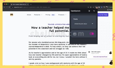 OpenDyslexic for Chrome 使用OpenDyslexic字体