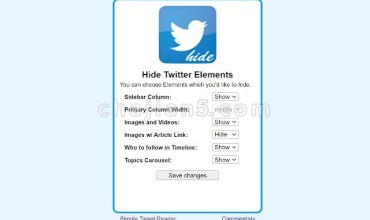 Hide Twitter Elements 对推特页面进行个性化显示