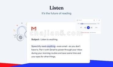 Speechify Text-to-Speech (TTS) 文字转语音插件