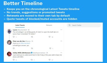 Tweak New Twitter 改进推特用户界面 移除一些不感兴趣的算法内容