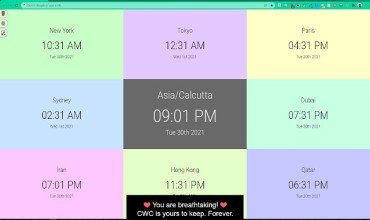 Classic World Clocks 玩出多种花样的世界时钟新标签页