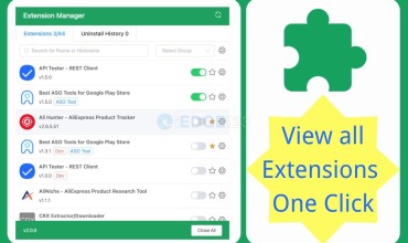 扩展管理器 快速轻松的开启、关闭、卸载扩展程序,查看卸载记录